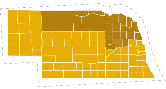 Northeast Nebraska Area Agency on Aging's 22 county district